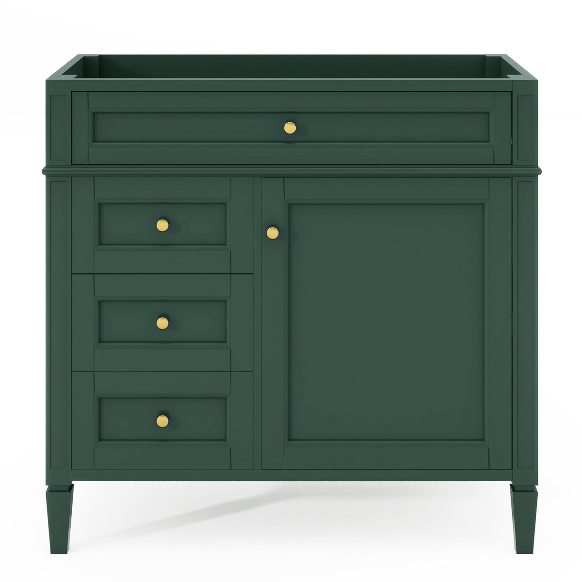 Bathroom Vanity With 2 Drawers And Tip-Out Drawer, Storage Cabinet