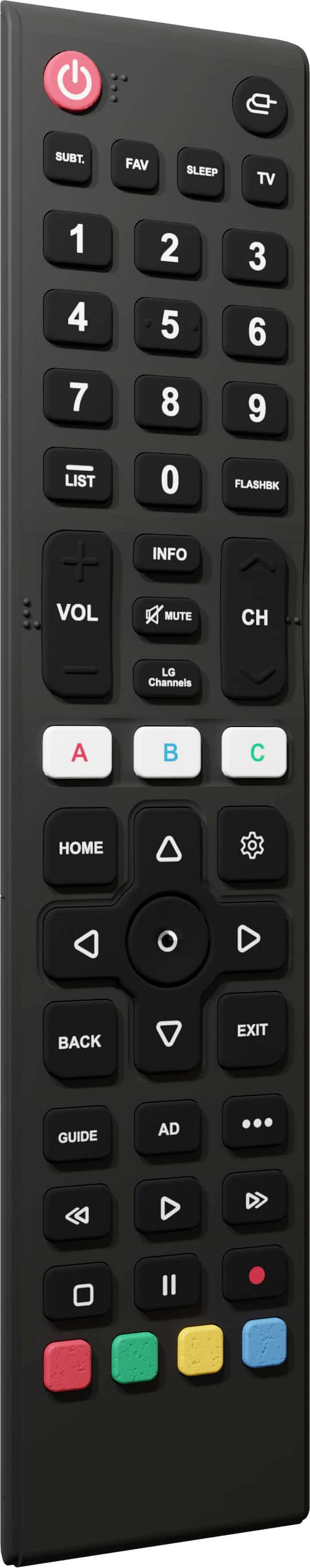 Insignia™ - Replacement Remote for LG TVs - Black