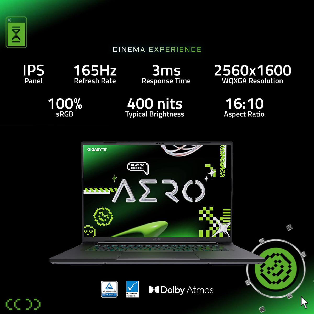 GIGABYTE - AERO X16 - Copilot+ PC - 16" 2560×1600 WQXGA AMD Ryzen Al 7 350 - 1TB SSD - 32GB DDR5 RAM GeForce RTX 5060 - Space Gray