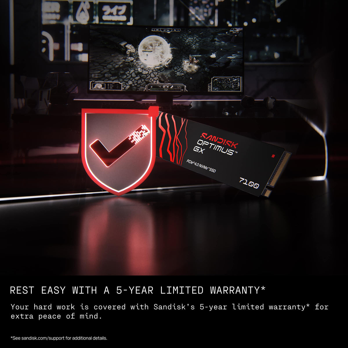 SANDISK - 2TB Optimus GX 7100 PCIe 4.0 x4 M.2 2280 NVMe SSD