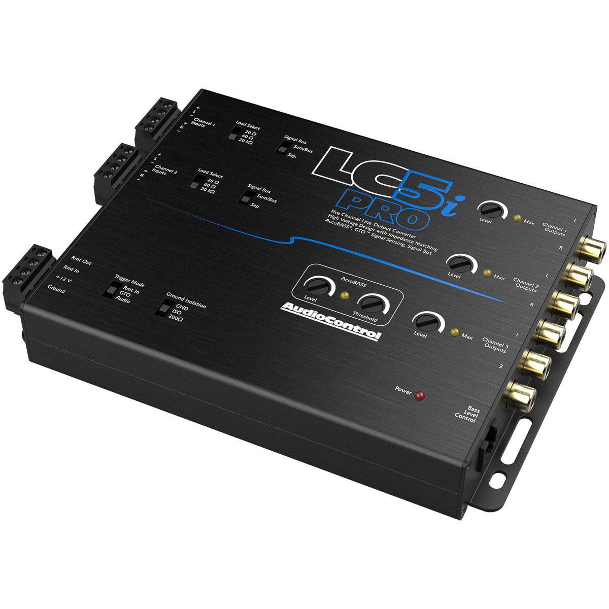 AudioControl - 5-Channel Active Line Output Converter with AccuBASS and Subwoofer Control - Black