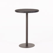 Outdoor Round Rattan Bar Table With Iron Frame - Multi Brown