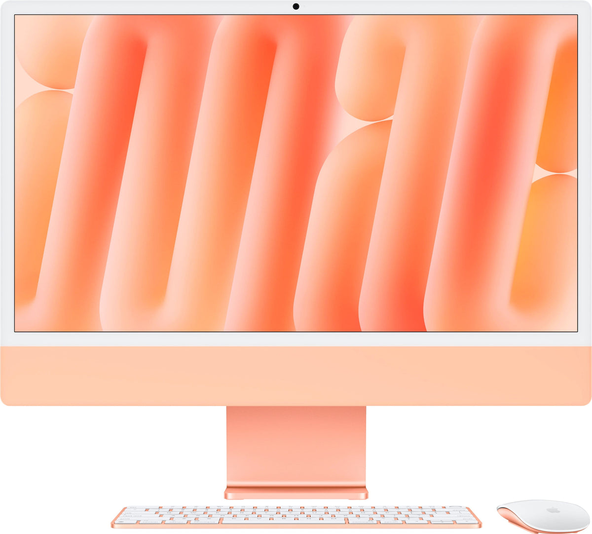 Apple - iMac 24-inch All-in-One - M4 chip - Built for Apple Intelligence - 10 Core CPU - 10 Core GPU - 16GB Memory - 256GB SSD - Orange