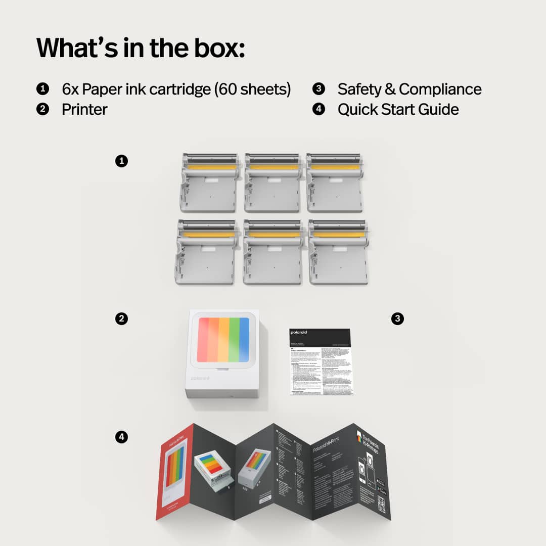 Polaroid - Hi-Print 3x3 Pocket Photo Printer - +10 Sheets - White
