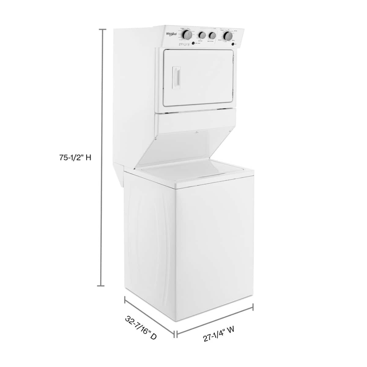 Whirlpool - 3.5 Cu. Ft. Top Load Washer and 5.9 Cu. Ft. Electric Dryer with Dual Action Agitator - White
