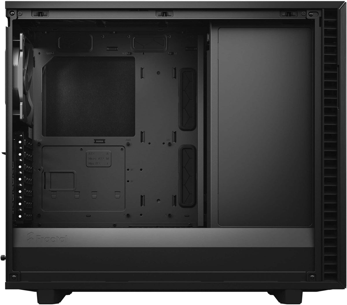 Fractal Design - Define 7 Black Brushed Aluminum/Steel E-ATX Silent Modular Mid Tower PC Case - Black