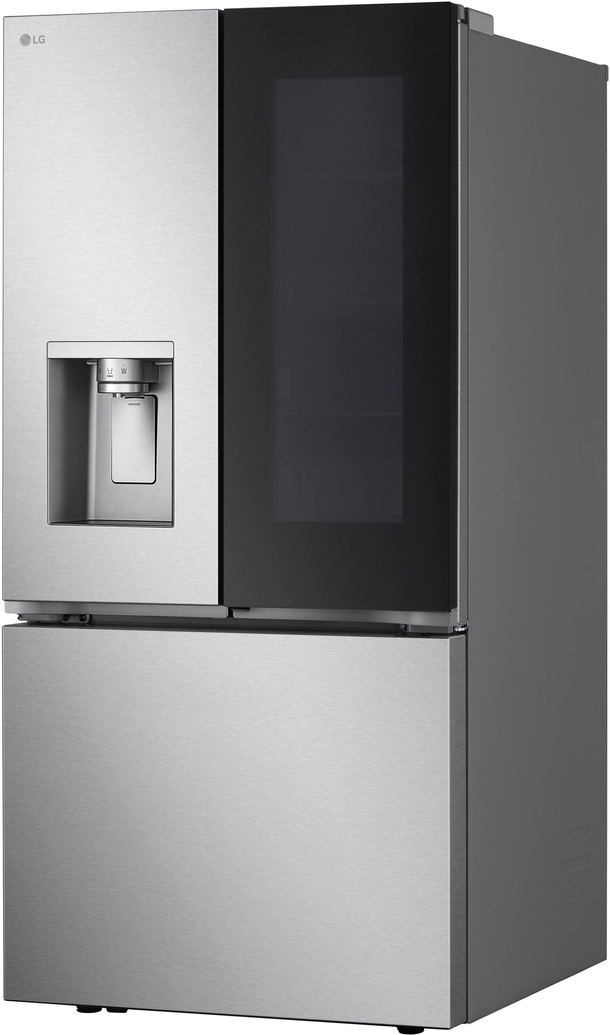 LG - 33-in Wide 24.5 Cu. Ft. French Door Standard-Depth MAX Smart Refrigerator with Dual Ice Maker with Craft Ice - Stainless Steel