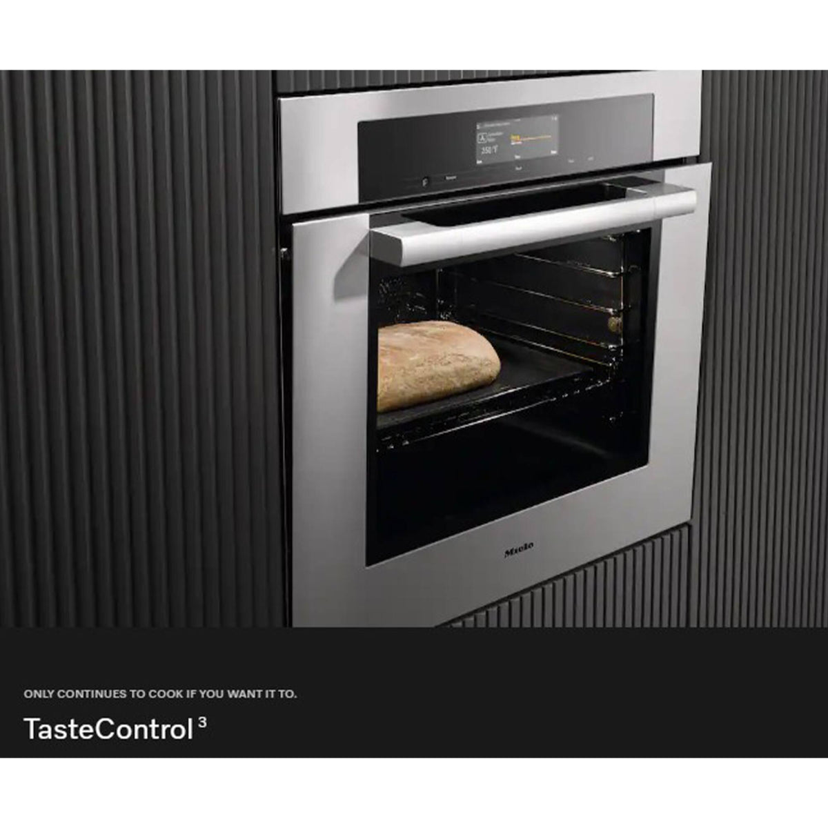 Miele - H7880 BPX 30" ArtLine Handleless M Touch Convection Oven 4.59 cu ft - Obsidian Black