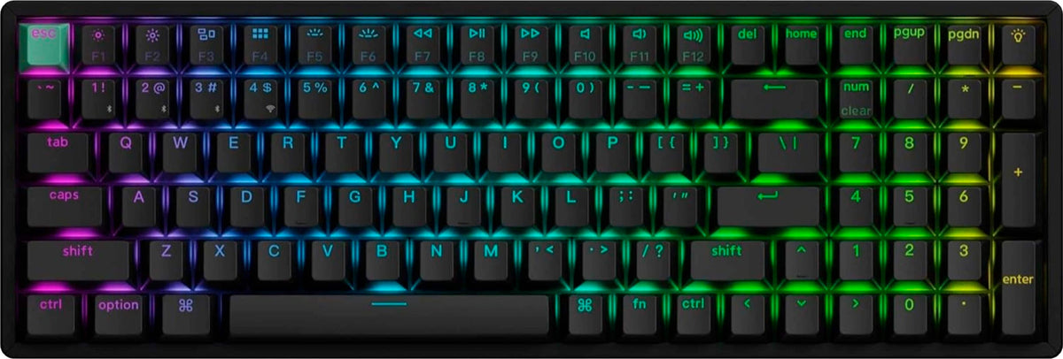 Keychron - K4 HE Custom 96% Wireless Hall Effect Mechanical Switch Gaming Keyboard with Programmable QMK Launcher Software - Black