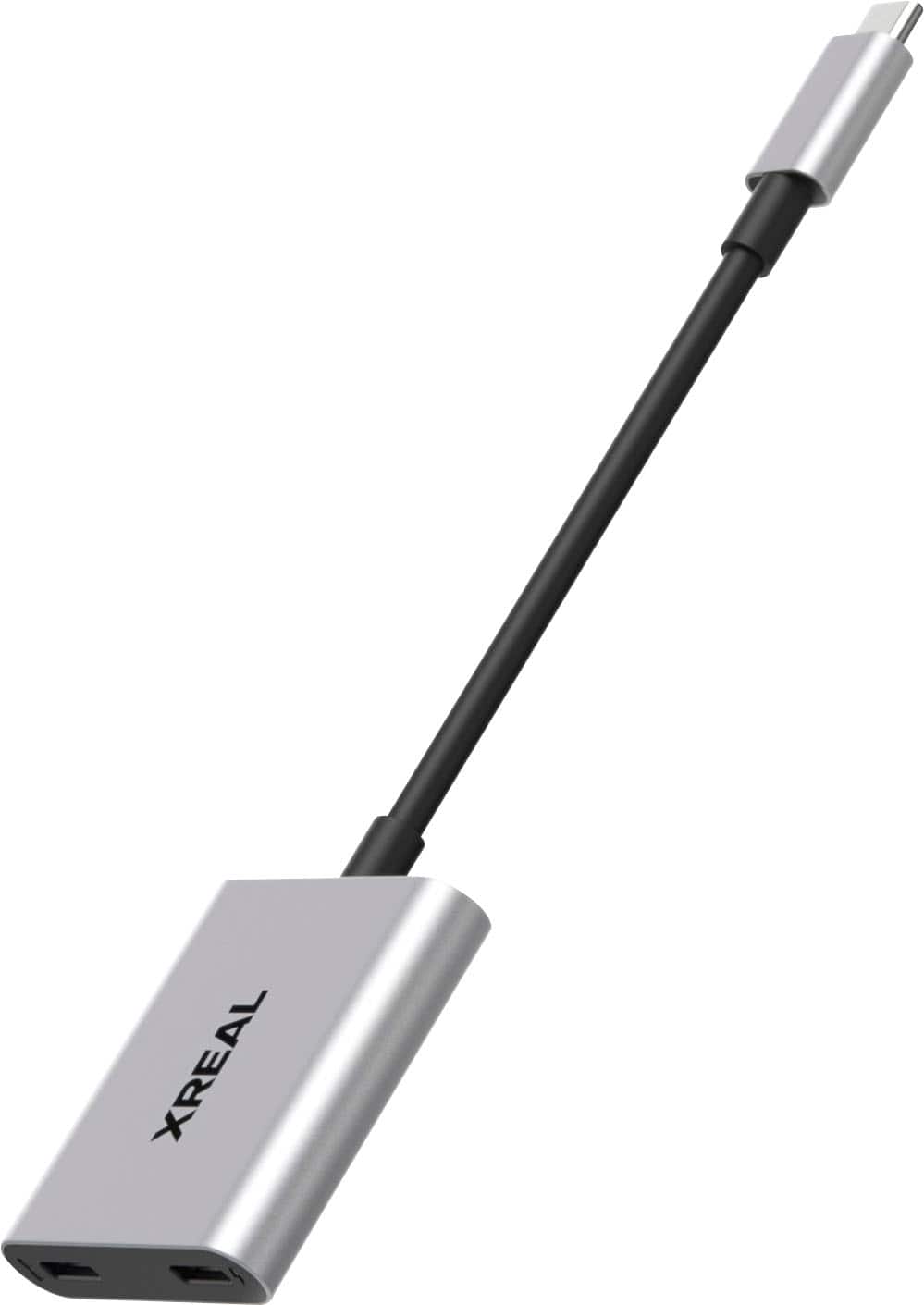 XREAL - HUB Power Adapter for AR Glasses, 45W Fast Charging, 1080p 120Hz Display Passthrough for iPhone 16/15, Steam/ROG, Switch - Black