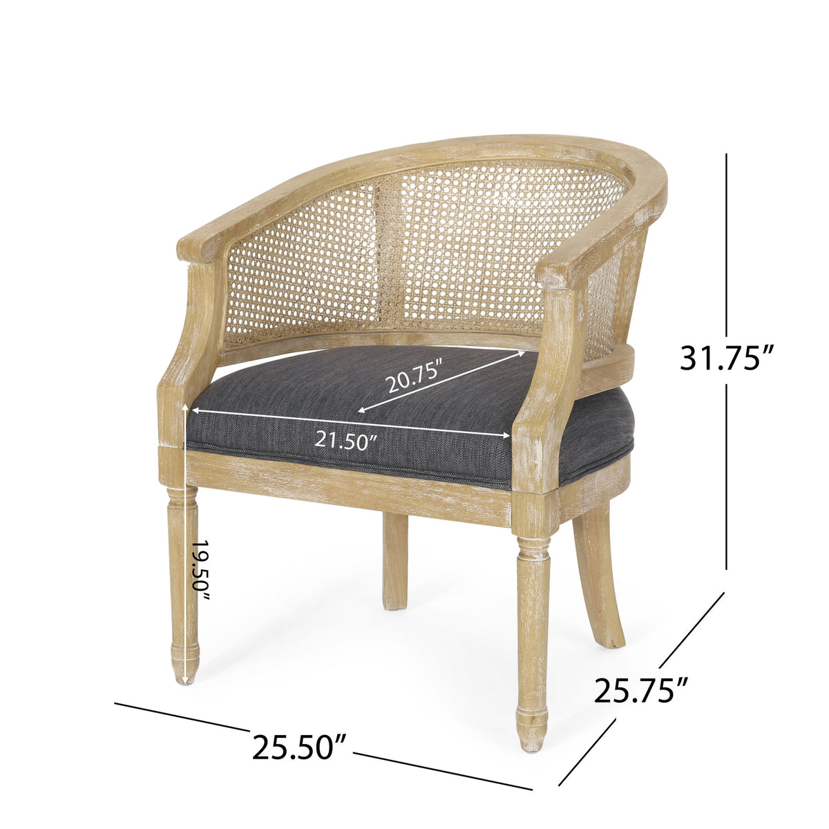 Curved Backrest Accent Chair