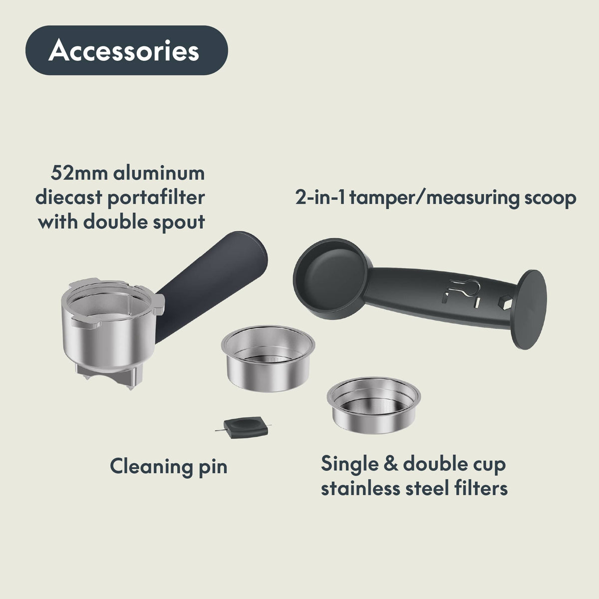 Bella - JOLT 20-Bar Slim Espresso Maker - Slate