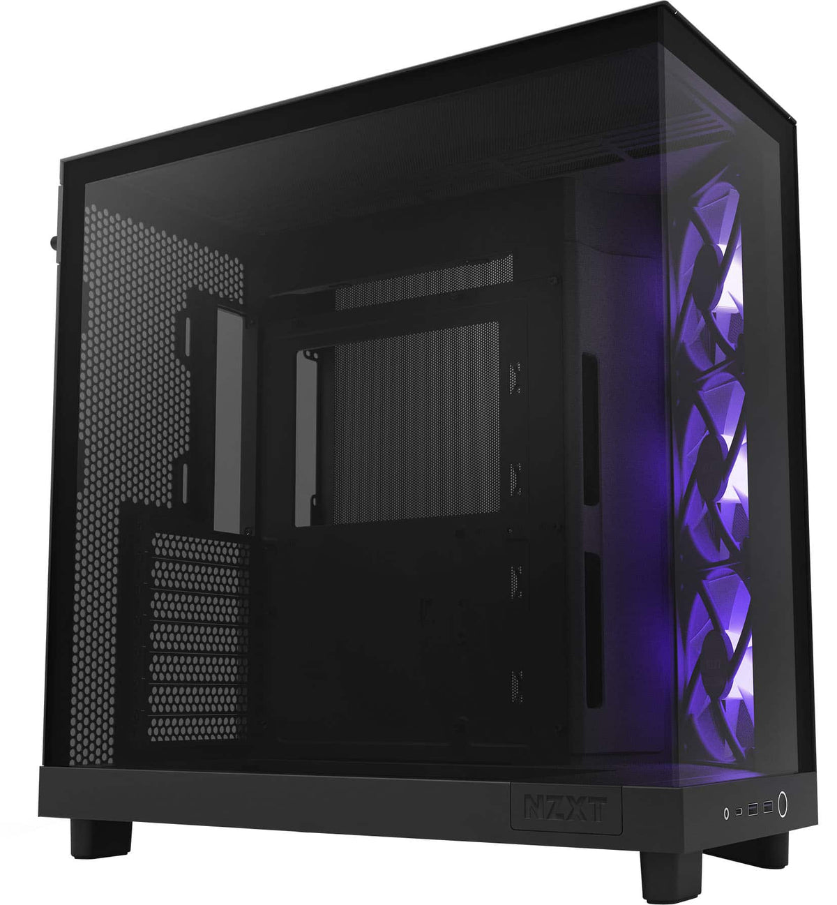 NZXT - H6 Flow RGB ATX Mid-Tower PC Case with Dual Chamber - Black