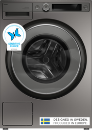Asko - 2.8 Cu.Ft. High-Efficiency Front Load Washer, Auto Dose, Steel Seal, 24.3 lb capacity, 1400 RPM max spin, Stackable - Titanium