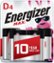 Energizer - MAX D Batteries (4 Pack), D Cell Alkaline Batteries