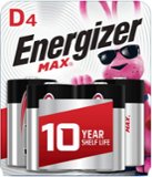 Energizer - MAX D Batteries (4 Pack), D Cell Alkaline Batteries