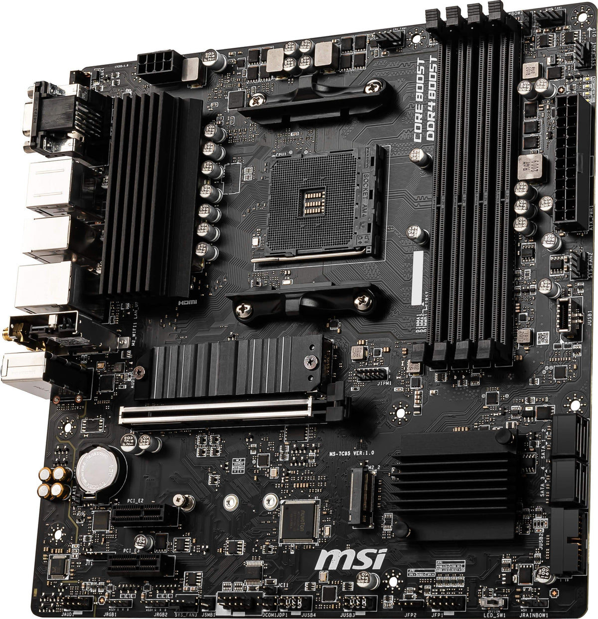 MSI - B550M PRO-VDH WIFI (Socket AM4) AMD B550 MATX DDR4 Wi-Fi 6 Motherboard - Black