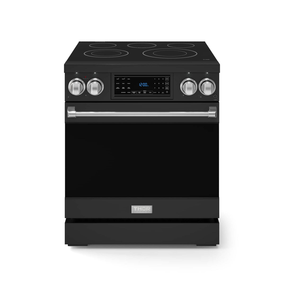 30 in. Wide 5 Elements Gordon Ramsay Series by Thor Kitchen 4.55 Cu. Ft Freestanding Electric Range w/ Stainless Handles - Black