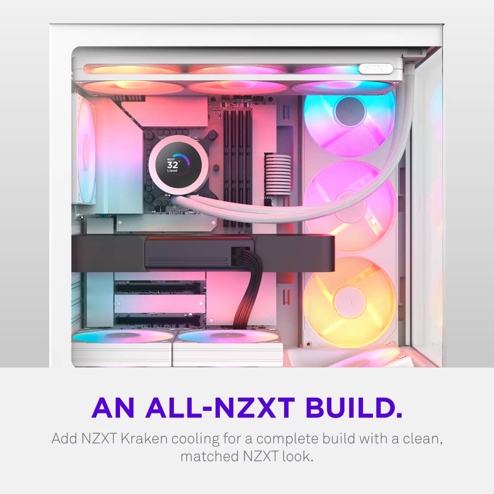 NZXT - S5 RGB Compact ATX Mid-Tower Computer Case - White - White