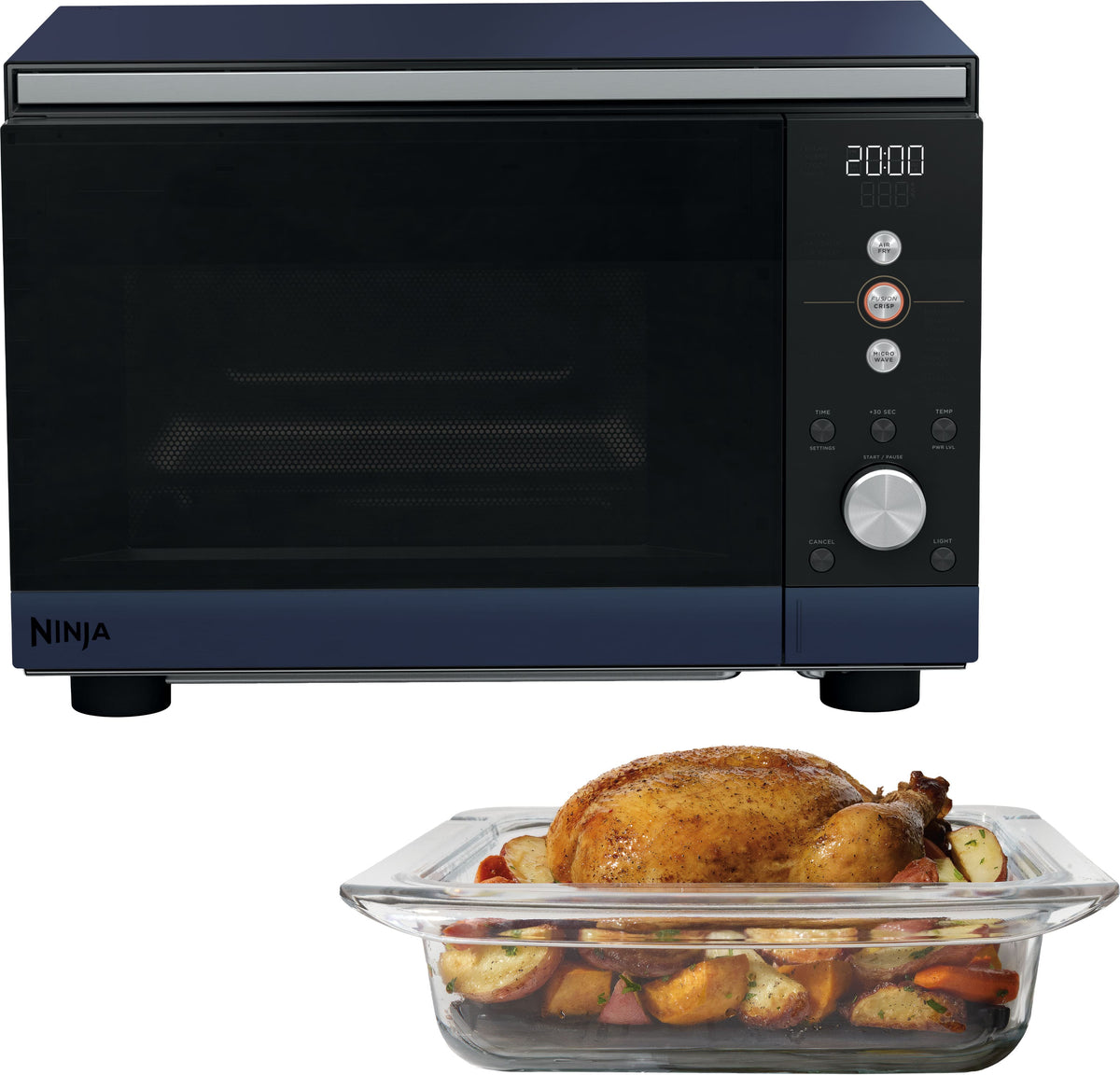 Ninja - Crispi Microwave and Air Fryer with FusionCrisp Technology - Cyberspace