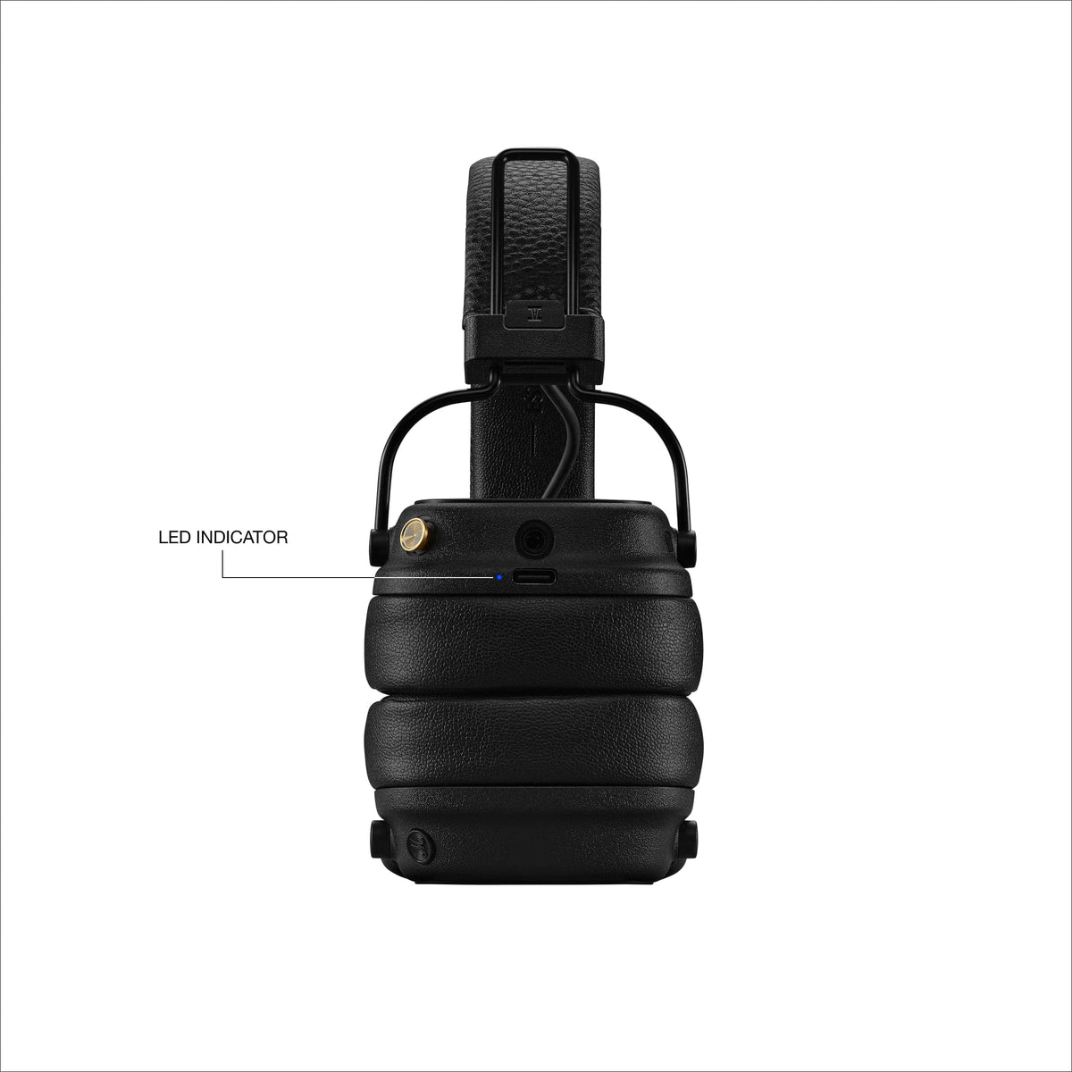 Marshall - Major V Wireless On-Ear Bluetooth Headphones with Lightweight Foldable Design and Microphone for Calls - Black
