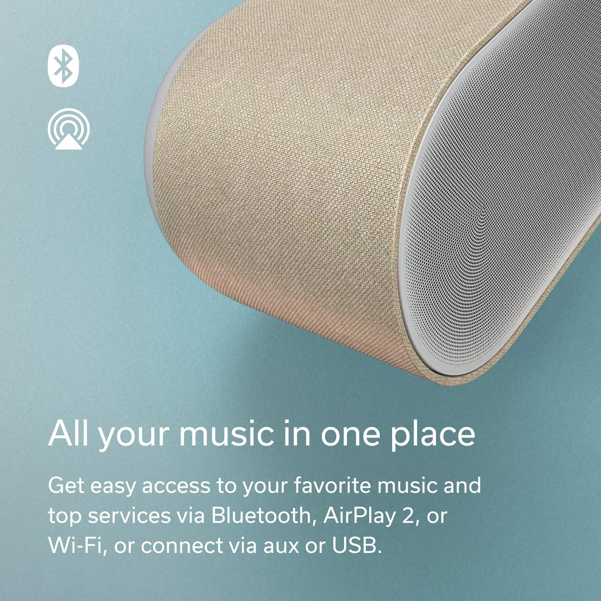 Denon - HOME 600 Wireless Smart Speaker - Stone