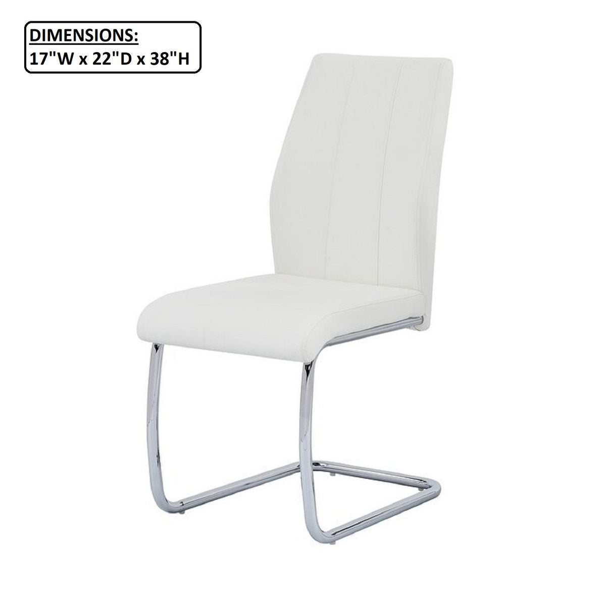 Silla de comedor, tapizada suave (juego de 2) - Blanco