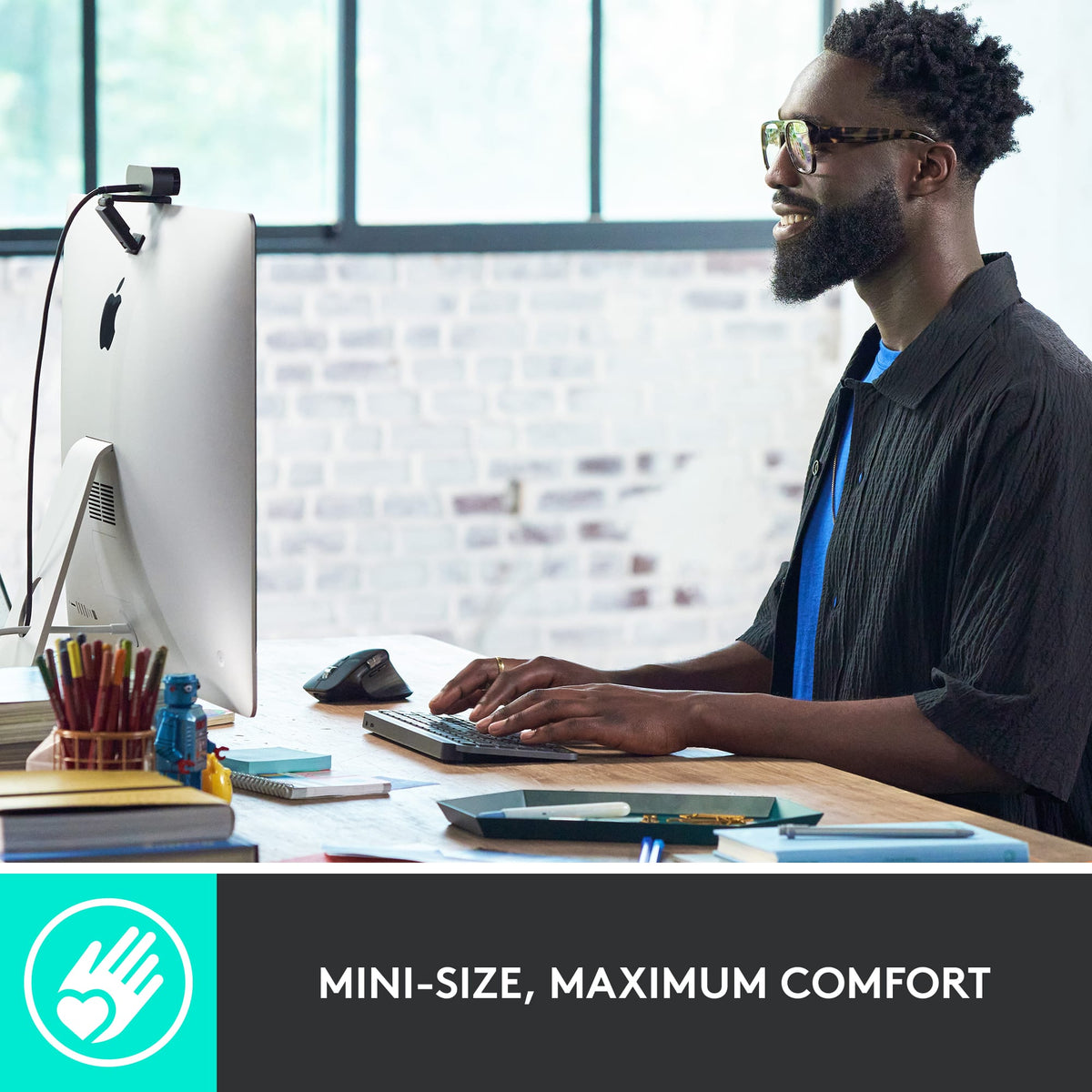 Logitech - MX Keys Mini For Business Compact Wireless Scissor Keyboard with Logi Bolt Technology - Graphite
