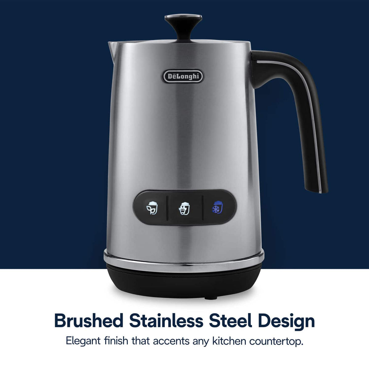 De'Longhi - LatteMix Countertop Cold & Hot Frother - Silver