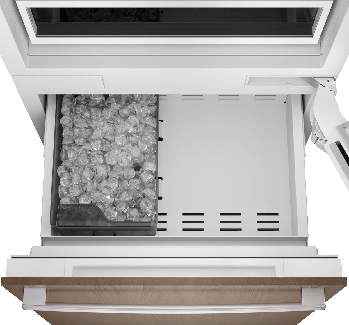 Bosch - Benchmark Series 30 in. Wide 16.5 Cu. Ft. Bottom Freezer Built-in Smart Refrigerator - Custom Panel Ready