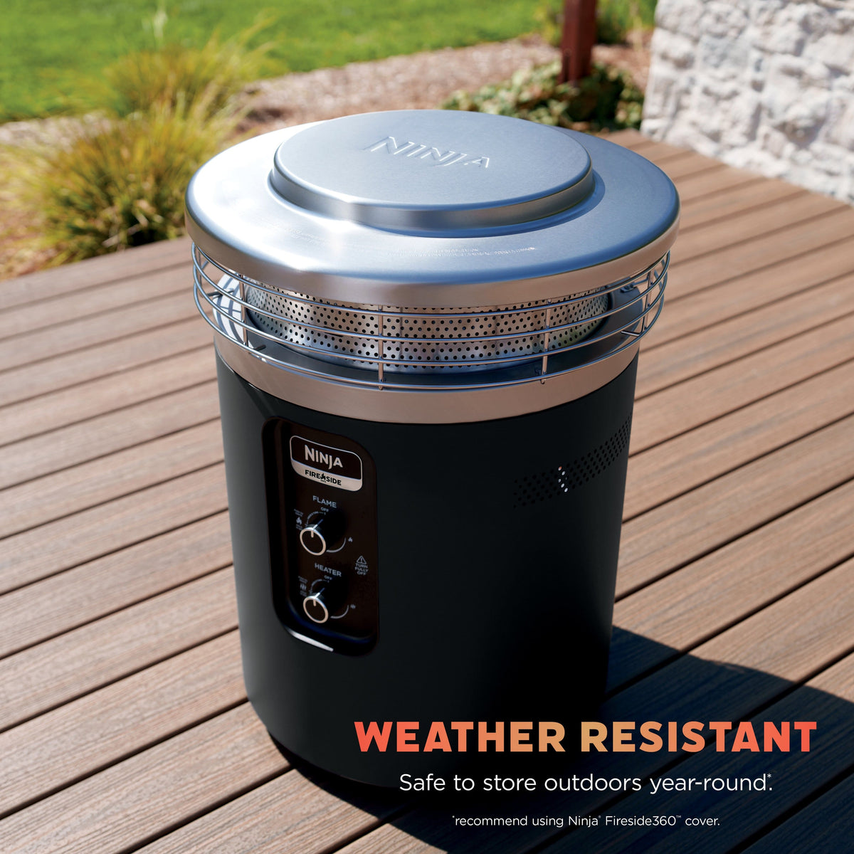 Ninja - Fireside360 Outdoor Heater & Fire Pit - Black