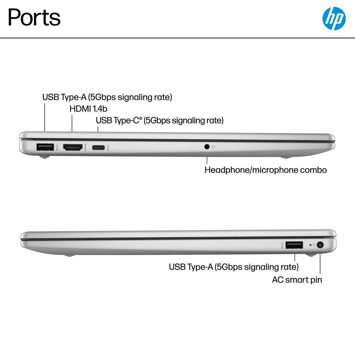 HP - 15.6" Touch-Screen Laptop - Intel Core i3 1215U 2022 - 8GB Memory - 256GB SSD - Natural Silver