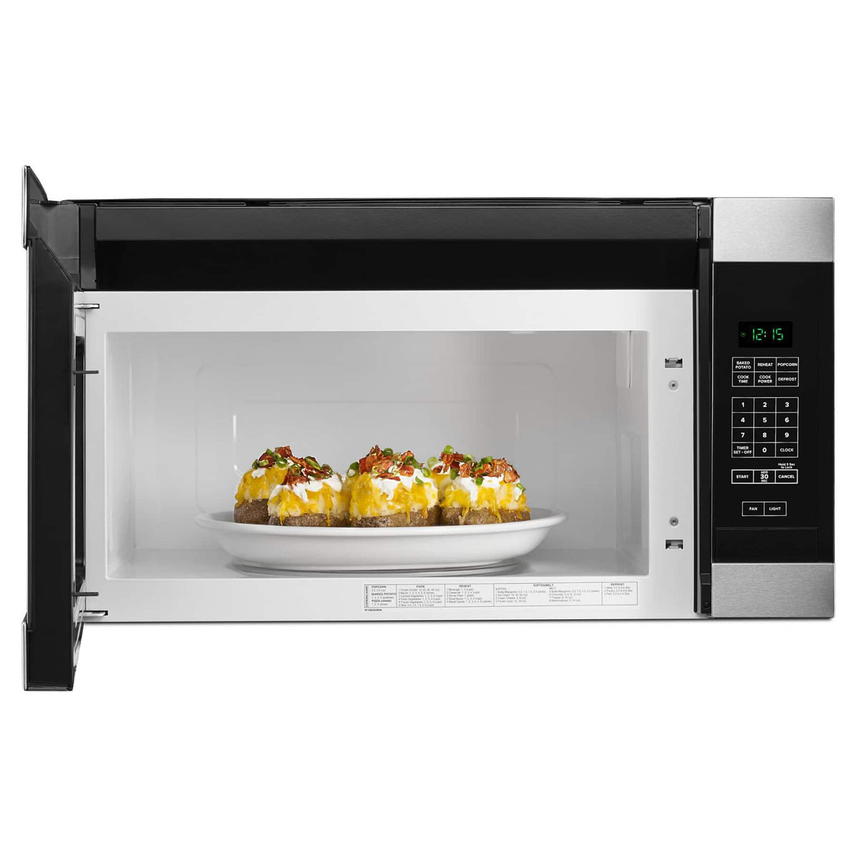 Amana - 1.6 Cu. Ft. Over-the-Range Microwave with Add 0:30 Seconds - Stainless Steel