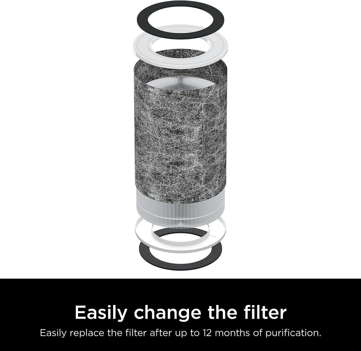 Shark - Refurbished Air Purifier MAX with Anti-Allergen Nanoseal and HEPA Air Filter Technology - White