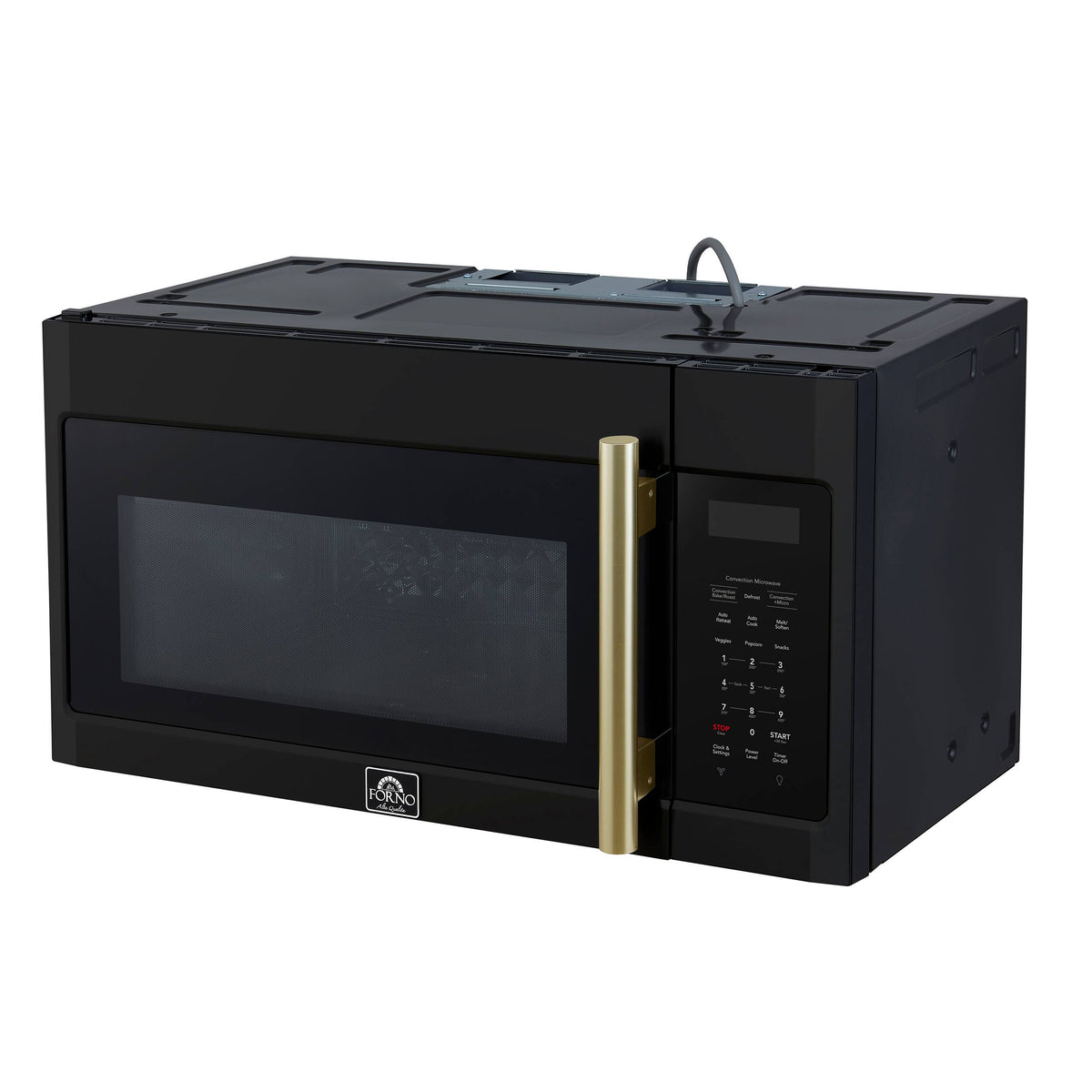 Forno Appliances - Fornace 1.5 Cu. Ft. Convection Over-the-Range Microwave - Black