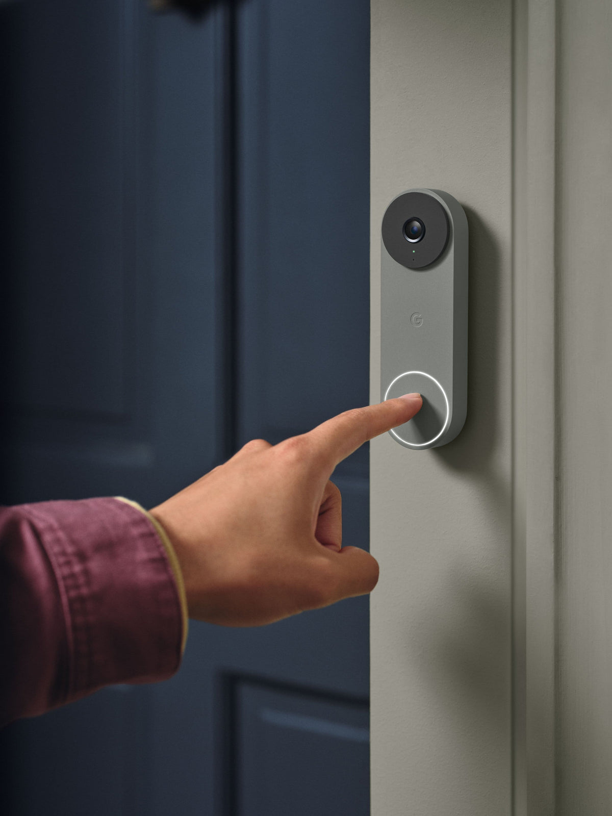 Google - Nest Doorbell (wired, 3rd gen) - Latest Model - 2K Video and Gemini - Hazel