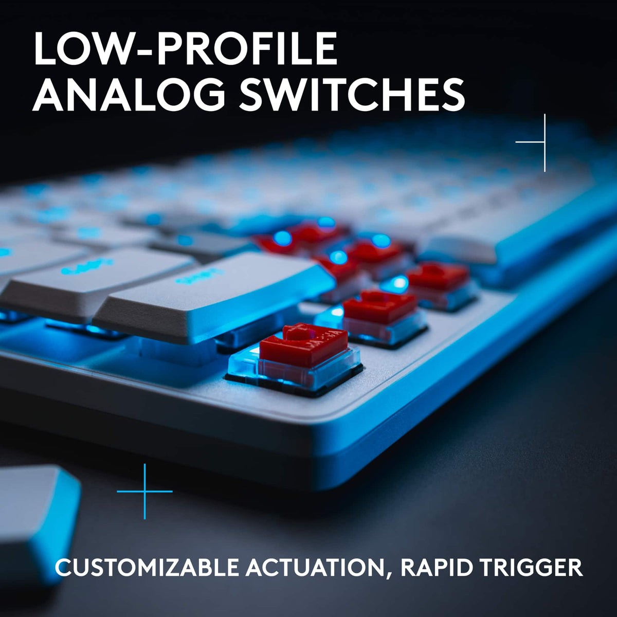 Logitech - G515 RAPID TKL Wired Mechanical Analog Low-Profile Switch Gaming Keyboard with LIGHTSYNC RGB - White
