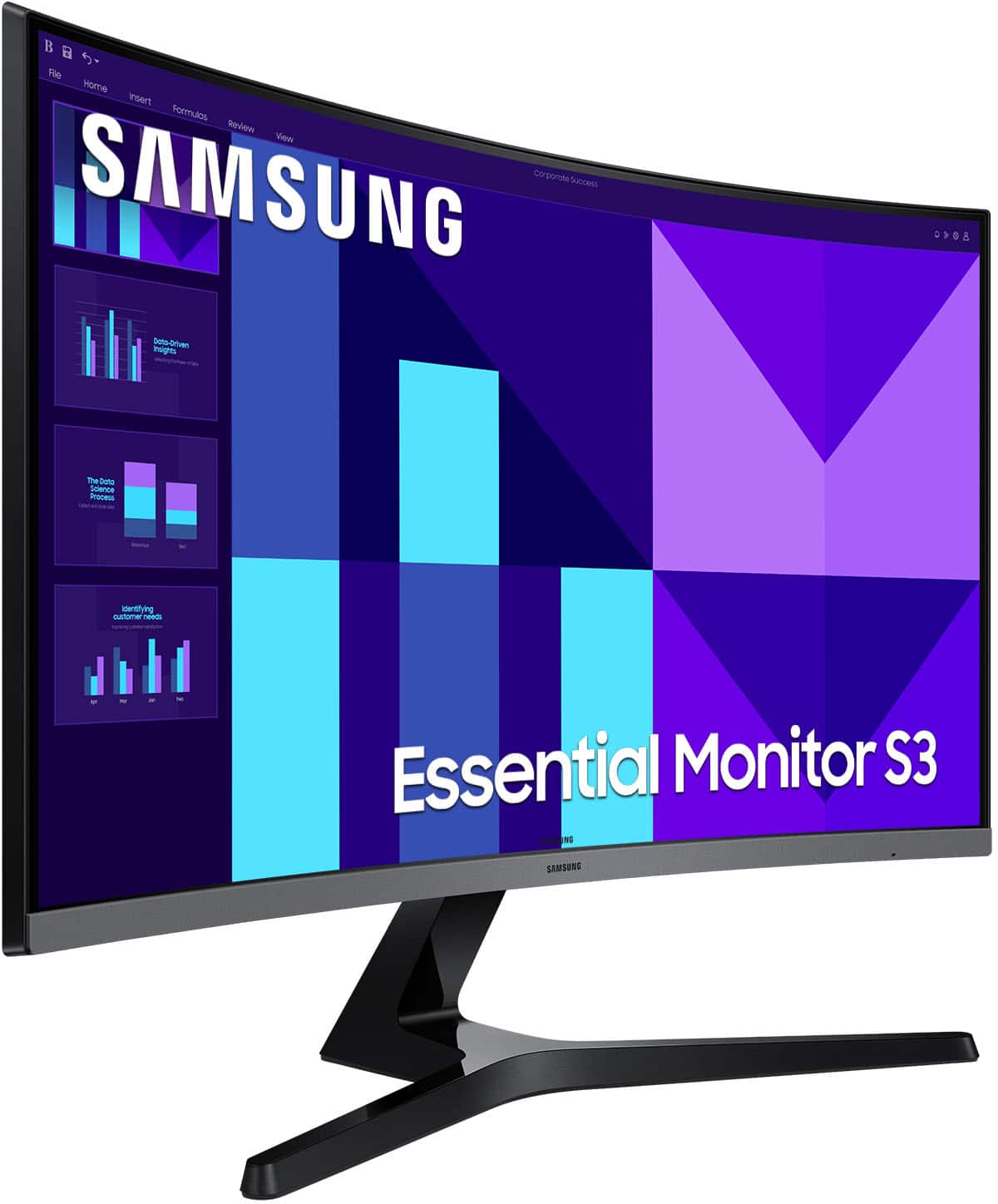 Samsung - 27" S39GD Series Curved FHD 100Hz Monitor with Built-in Speakers - Black