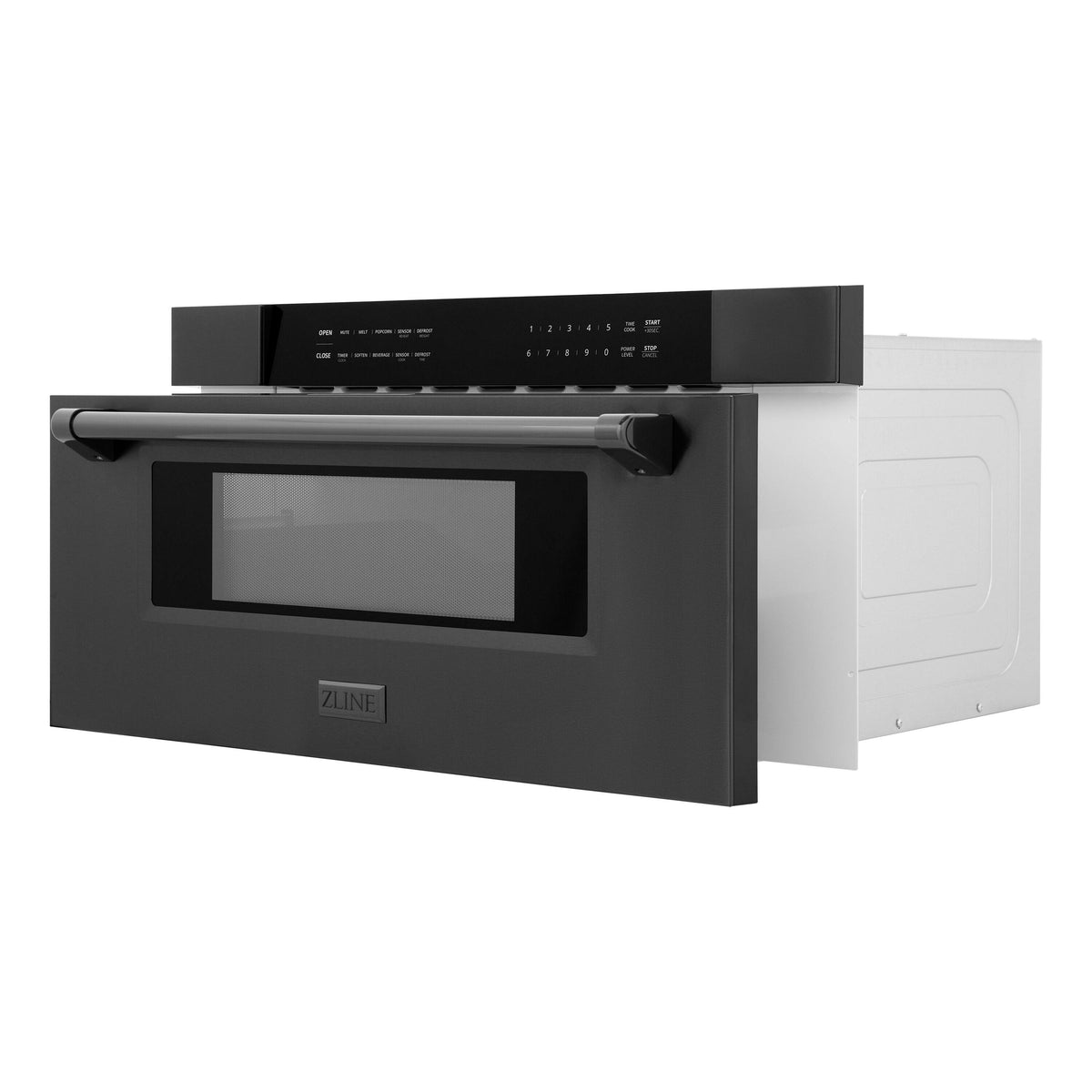 ZLINE - 30 in. 1.2 cu. ft. Built-in Microwave Drawer - Black Stainless Steel