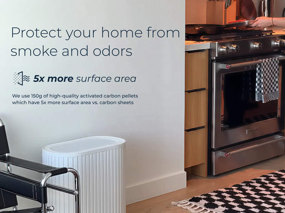 The Windmill Air Purifier Max, Smart 3-in-1, Ultra-Quiet, Medical Grade HEPA, Large Rooms up to 1950 Sq Ft - Bamboo