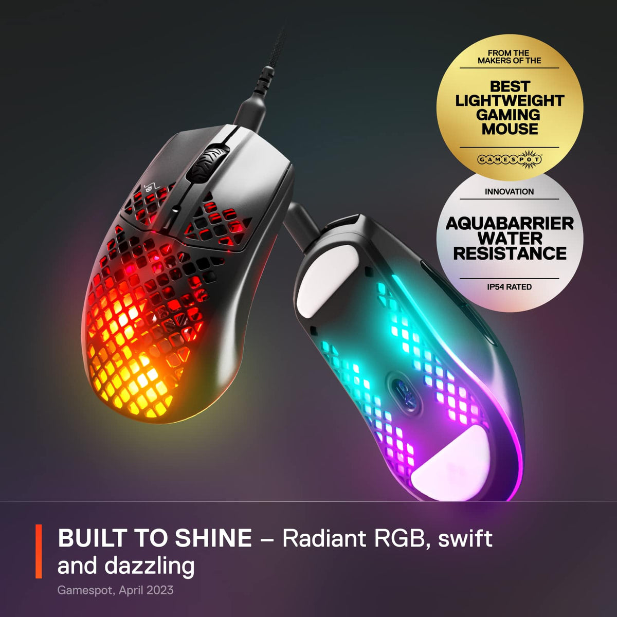 SteelSeries - Aerox 3 Super Light Honeycomb Wired RGB Optical Gaming Mouse - Wired - Onyx