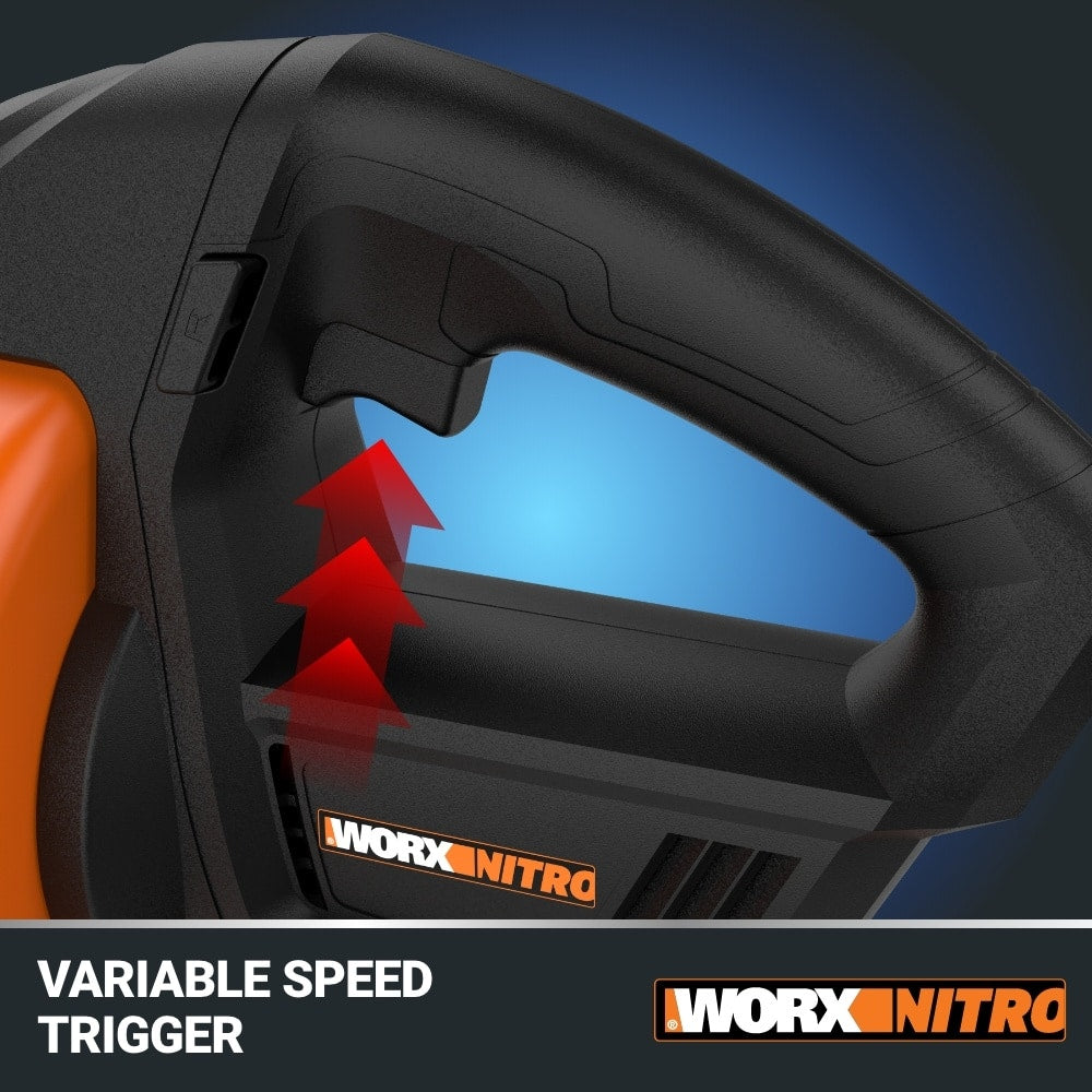 WORX - Nitro WX891L 20V 25 ft Cordless Drain Auger - Black