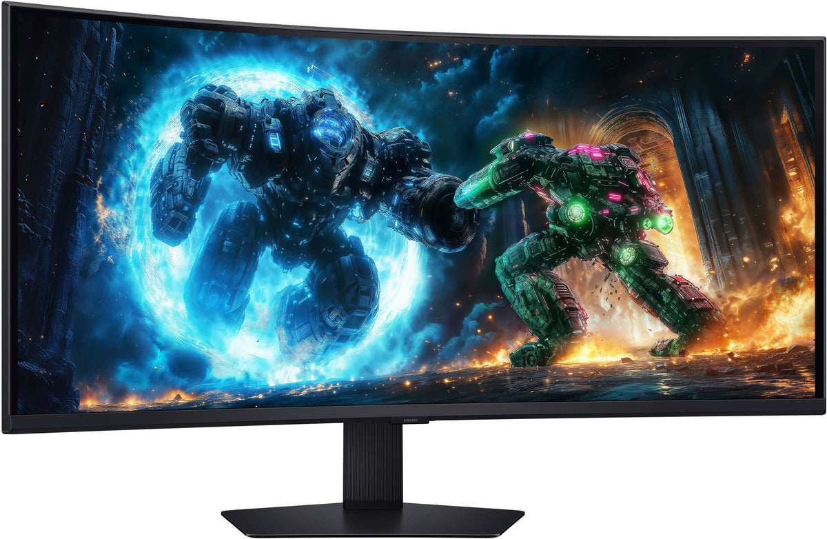 Samsung - 40" Odyssey G75F WUHD 180Hz 1ms AMD FreeSync Prem Pro Curved Gaming Monitor with HDR 600 (DisplayPort, HDMI) - Black