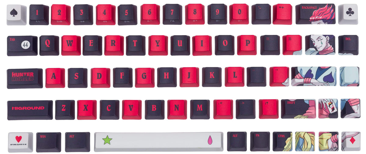 Higround - Hunter x Hunter Artisan PBT Keycaps - Hisoka
