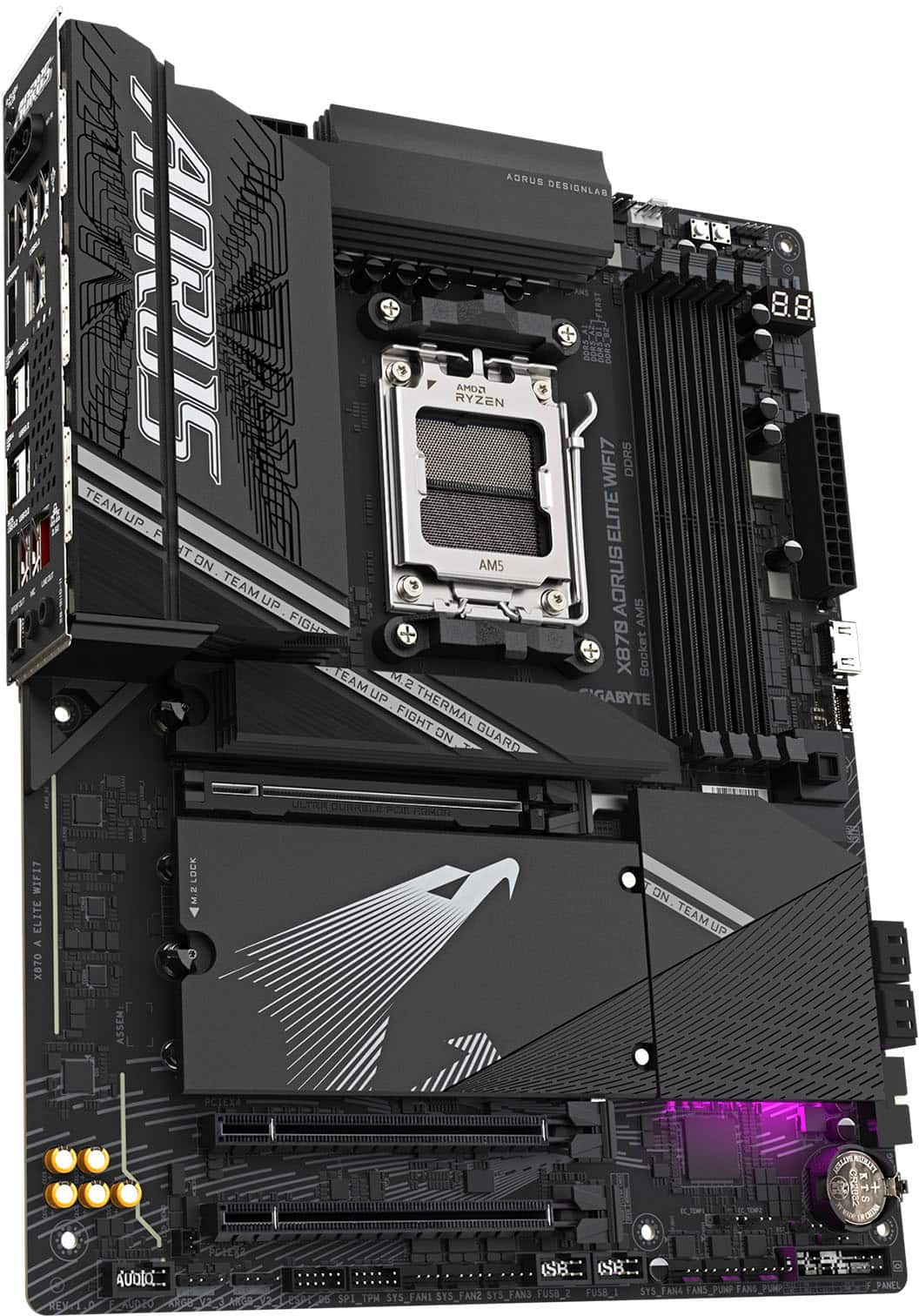 GIGABYTE - X870 AORUS ELITE WIFI7 (Socket AM5) AMD X870 ATX DDR5 Wi-Fi 7 Motherboard - Black
