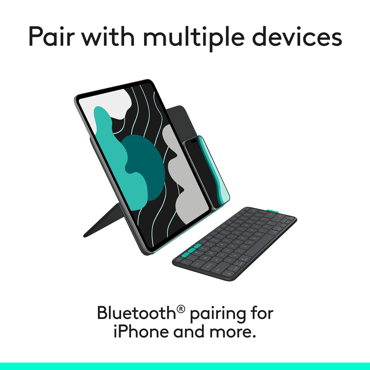 Logitech - Flip Folio Keyboard Case for iPad Pro 13-inch - Latest Model (M4 & M5), iPad Air 13-inch (M2, M3 & M4) - Graphite