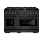 ZLINE - 48 in. Wide 8 Burner Paramount Double Oven Gas Range  (SGRB-48) - Black Stainless Steel
