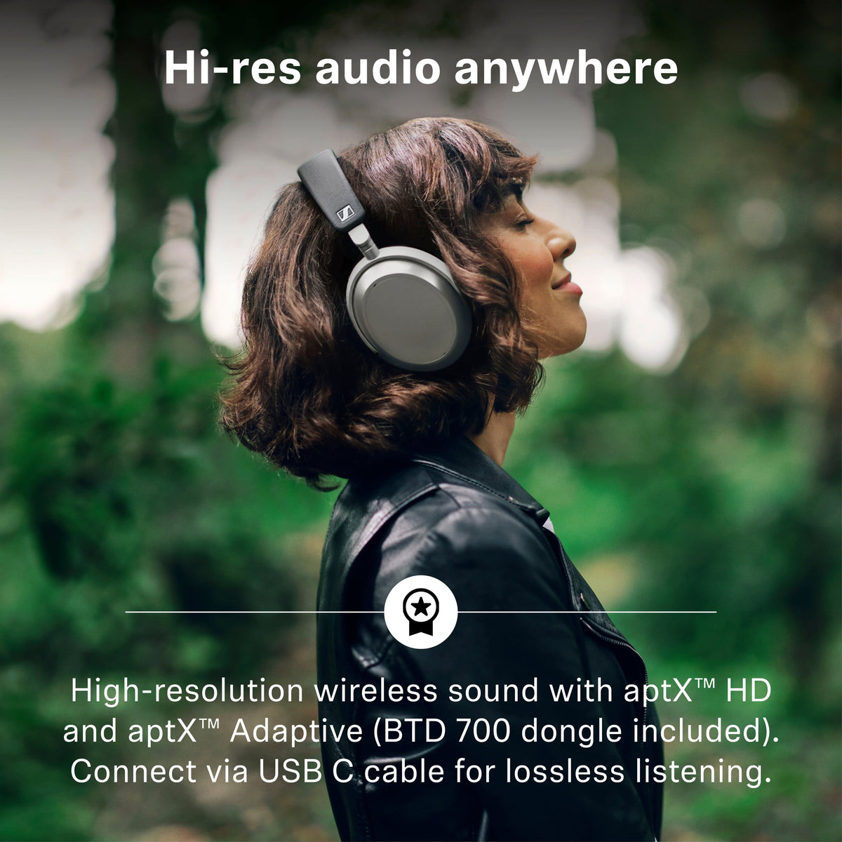 Sennheiser - HDB 630 Around-the-ear Bluetooth Wireless Headphones - Silver
