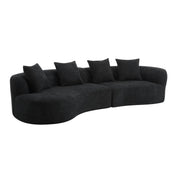 Elegant Curved Sectional Sofa With Full Foam Comfort