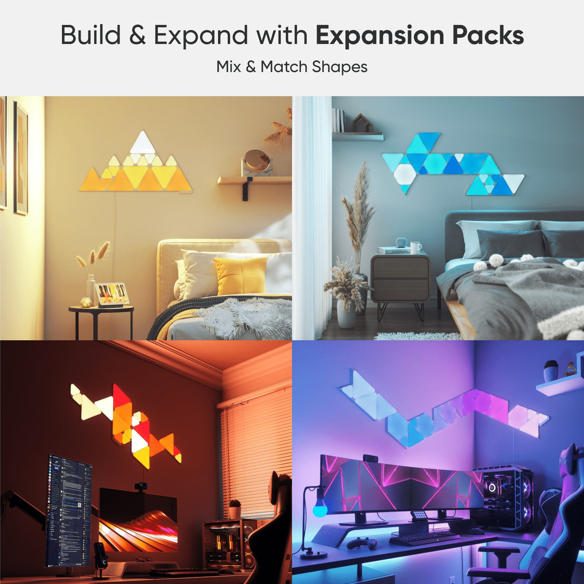 Nanoleaf - Shapes Triangles Expansion Pack (3 Panels) - Multicolor